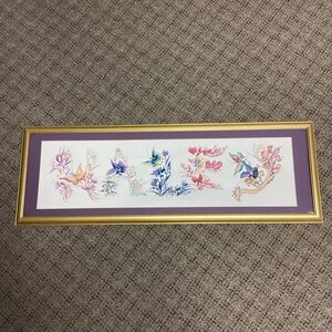 Haley Hand Painted Customized Name Floral Butterfly Artwork